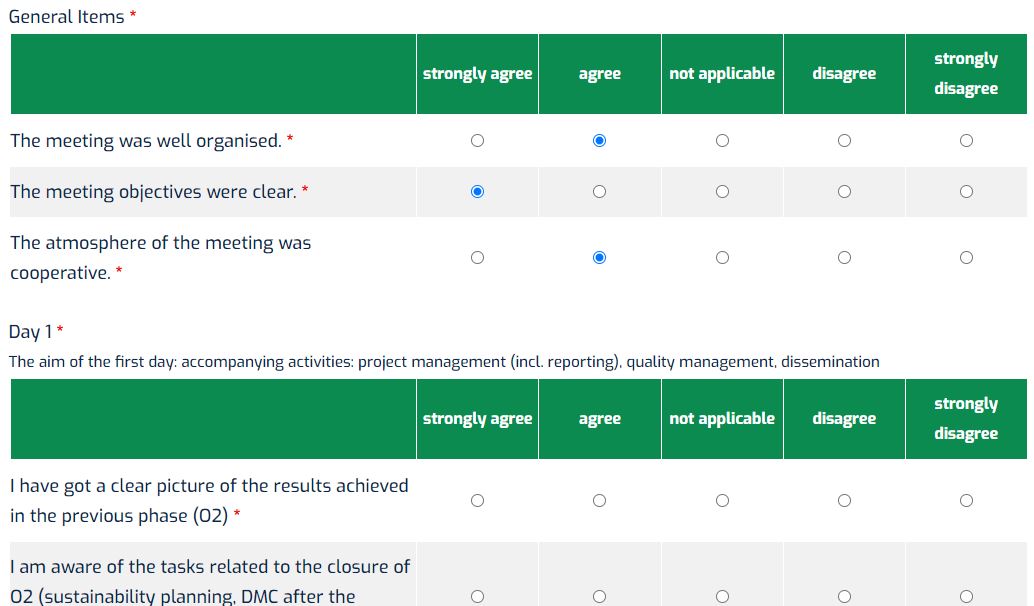 Értékelő kérdőív