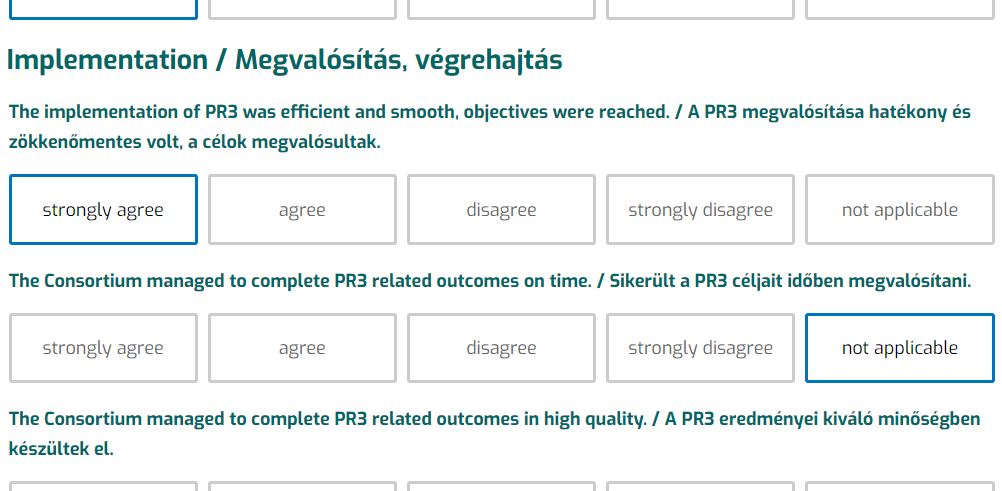 Értékelő kérdőív